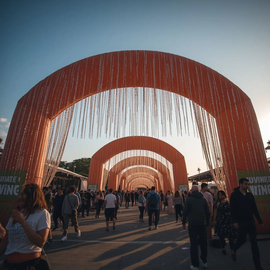 Inflatable arches for government and public events