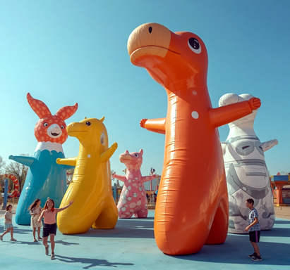 Giant inflatable character mascots